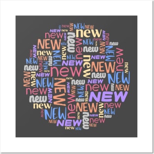 Word collage: NEW (multiple colors) Posters and Art